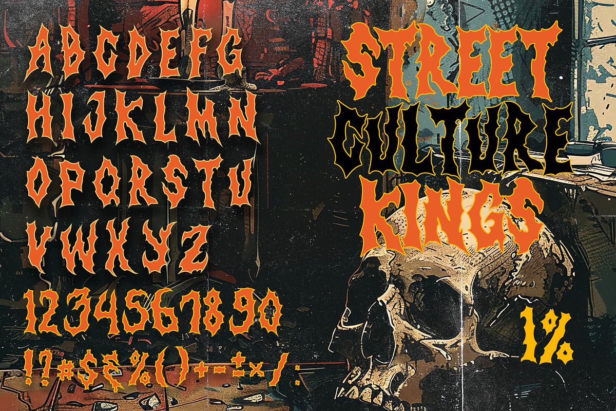 Strange Mystery Horror Metal Display, a Blackletter Font by dansdesign (Photo 3 of 9)
