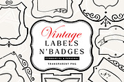 40 Vintage Label and Badge PNGs, an Object Illustration by Century Library (Thumbnail 1 of 6)