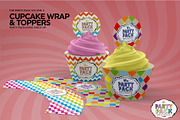 Cupcake Wrap and Topper Mockup, a Cups & Container Mockup by INCDesign (Thumbnail 5 of 7)