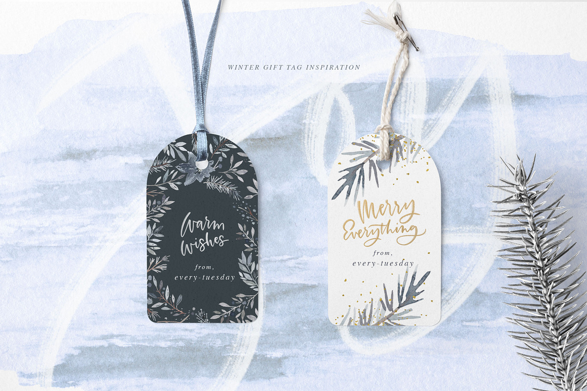 Winter Watercolors Kit, a Texture Illustration by Every Tuesday (Photo 11 of 22)
