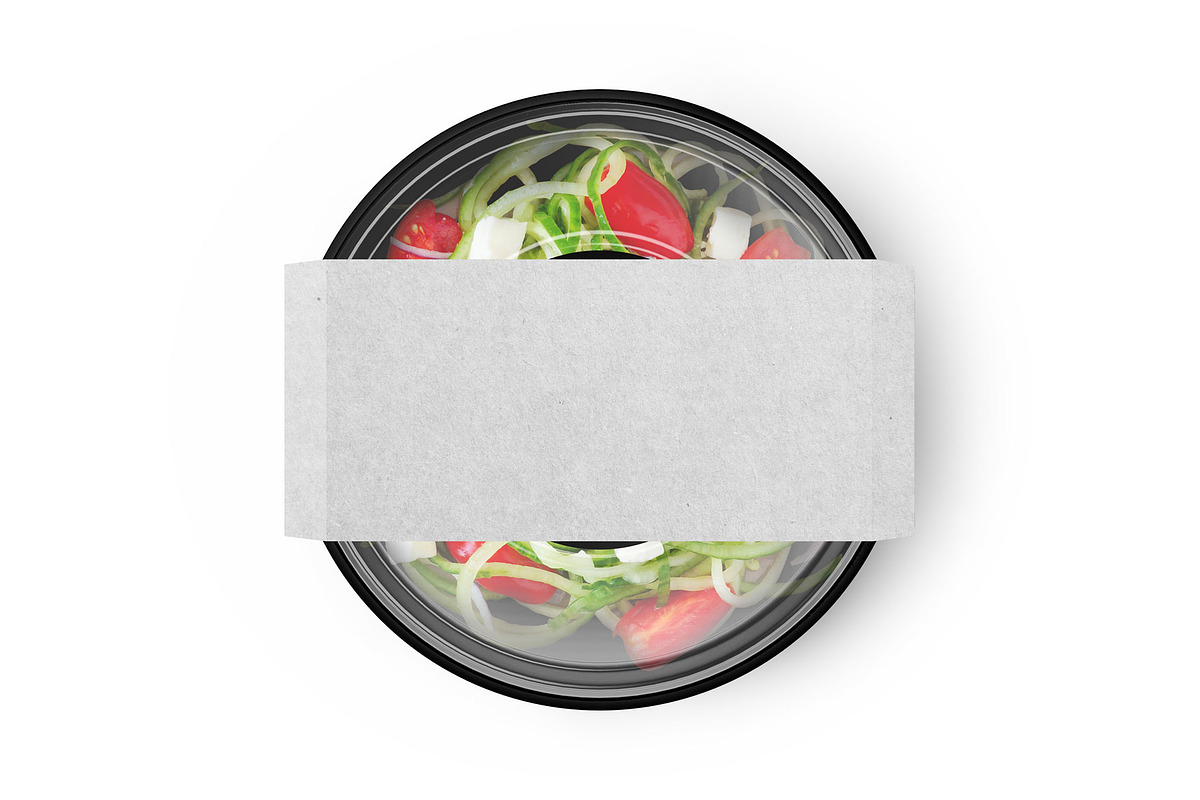 Paper Bowl with Salad Mockup, a Cups & Container Mockup by Green Art (Photo 2 of 5)