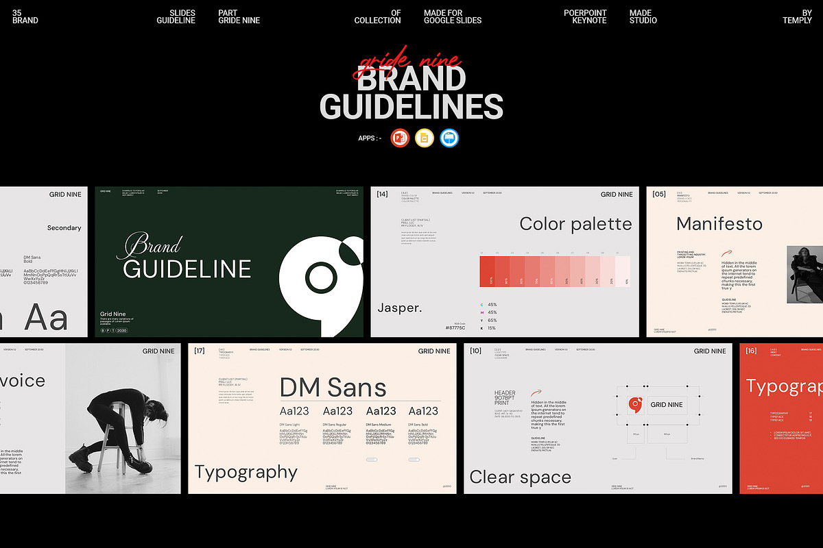 Brand Guidelines Presentation, a Presentation Template by Studio Temply (Photo 1 of 13)