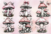 Whimsical Summer Mushroom Clipart, a Seasonal Illustration by SVGArt (Thumbnail 3 of 9)