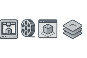 Modern technology icons illustrating, an Object Illustration by ZinetroN