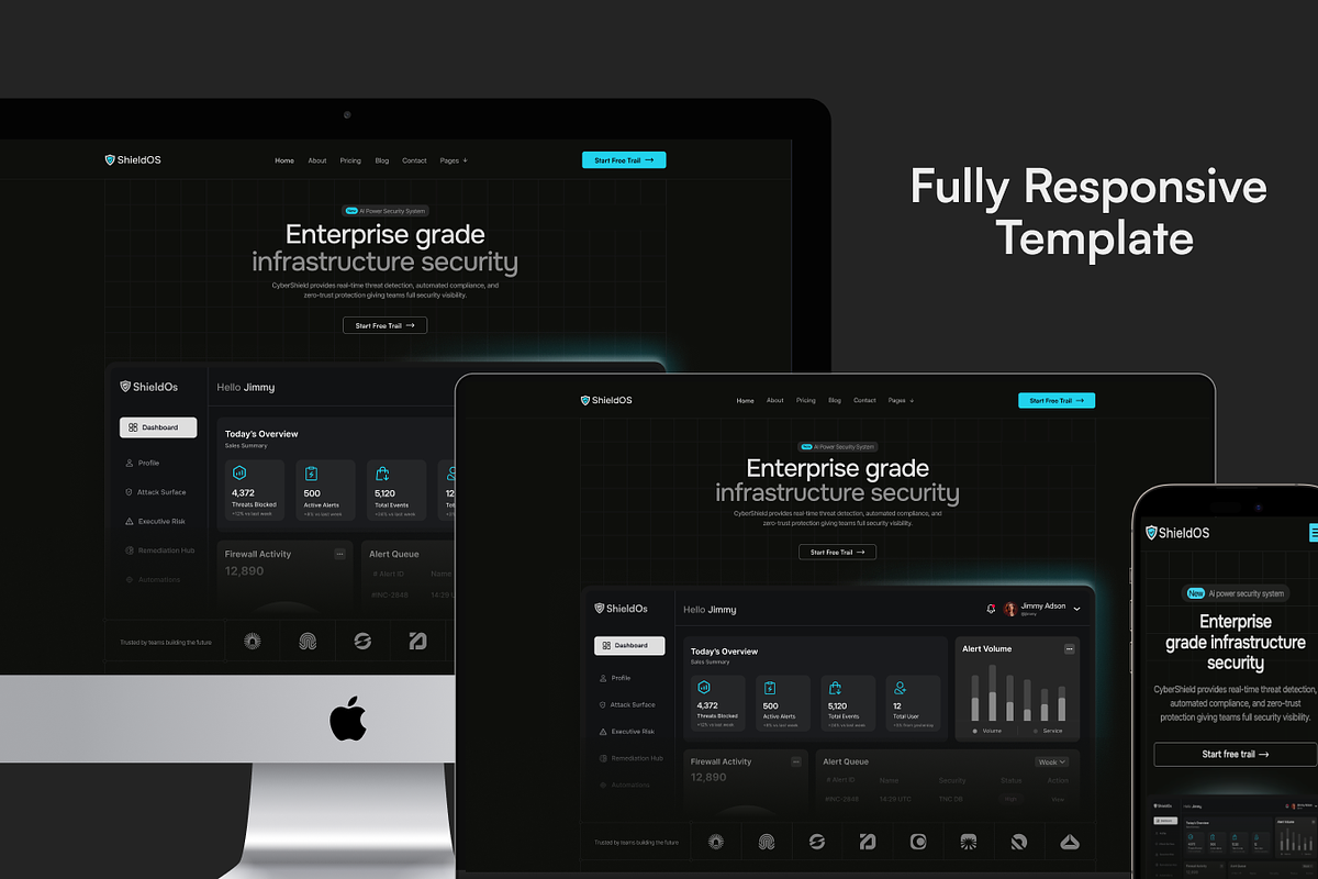 ShieldOS - Technology HTML Template, a HTML Template by TNCFlow (Photo 2 of 5)