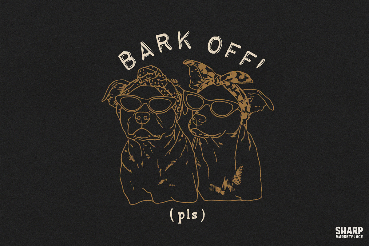 Bark Off! (Pls) Gold Line Art, an Object Graphic by SharpMarketplace (Photo 1 of 5)