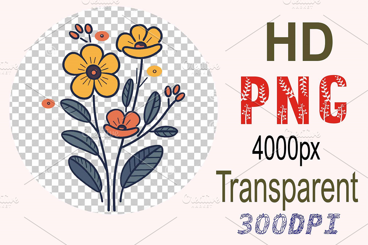 65 Groovy Flowers Vector Clipart, a Decorative Illustration by FancyDesignStudio (Photo 2 of 7)