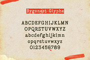 Bygonest - Old Typewriter Font, a Slab Serif Font by Edignwn Type (Thumbnail 8 of 9)