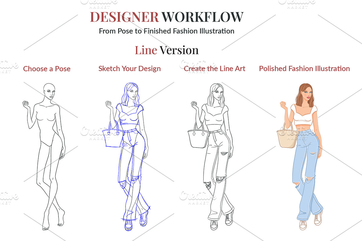 Female Fashion Pose Library, a Person Illustration by Shorena Fashion Draws (Photo 10 of 12)