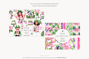 Pink St. Patrick’s Day Clipart, a Seasonal Illustration by GlamArtZhanna (Thumbnail 2 of 6)