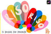 Risograph Brushes for Procreate, a Brush Add-On by KJP Designs (Thumbnail 5 of 5)