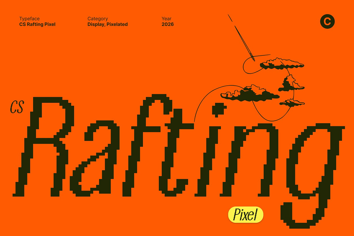 CS Rafting Pixel, a Sans Serif Font by Craft Supply Co. (Photo 1 of 8)
