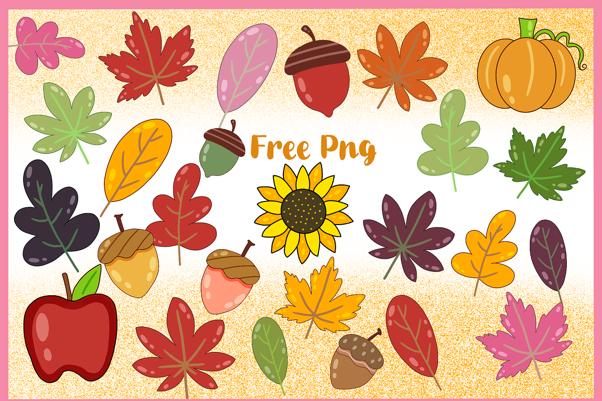 Hello Autumn-PNG fonts, a Symbol Font by It me digital art (Photo 6 of 6)