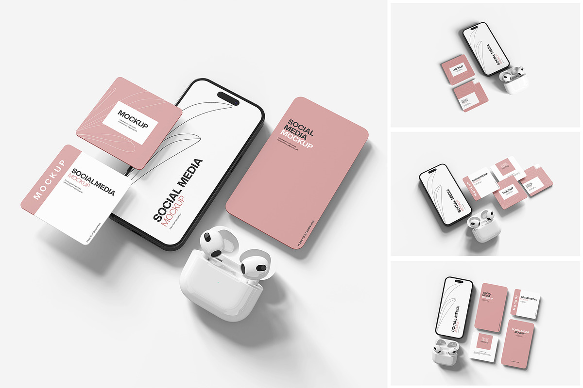 Social Media Mockup, a Product Mockup by MrLetters (Photo 1 of 5)