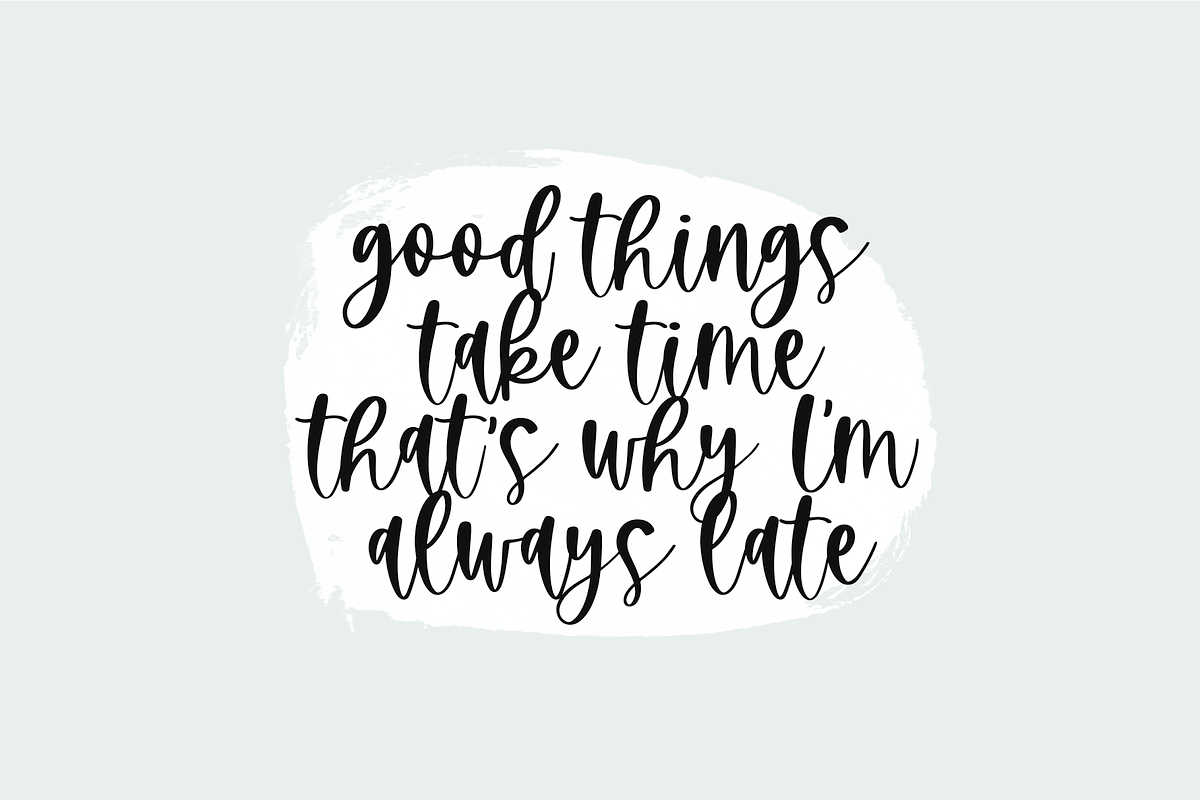 Fashionably Late | Script Font preview 3
