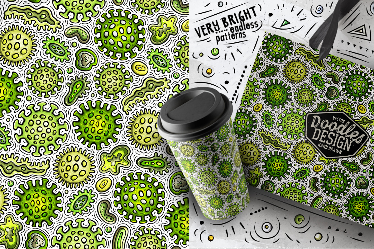 7 Epidemic Seamless Patterns, a Pattern Graphic by BALABOLKA (Photo 3 of 8)