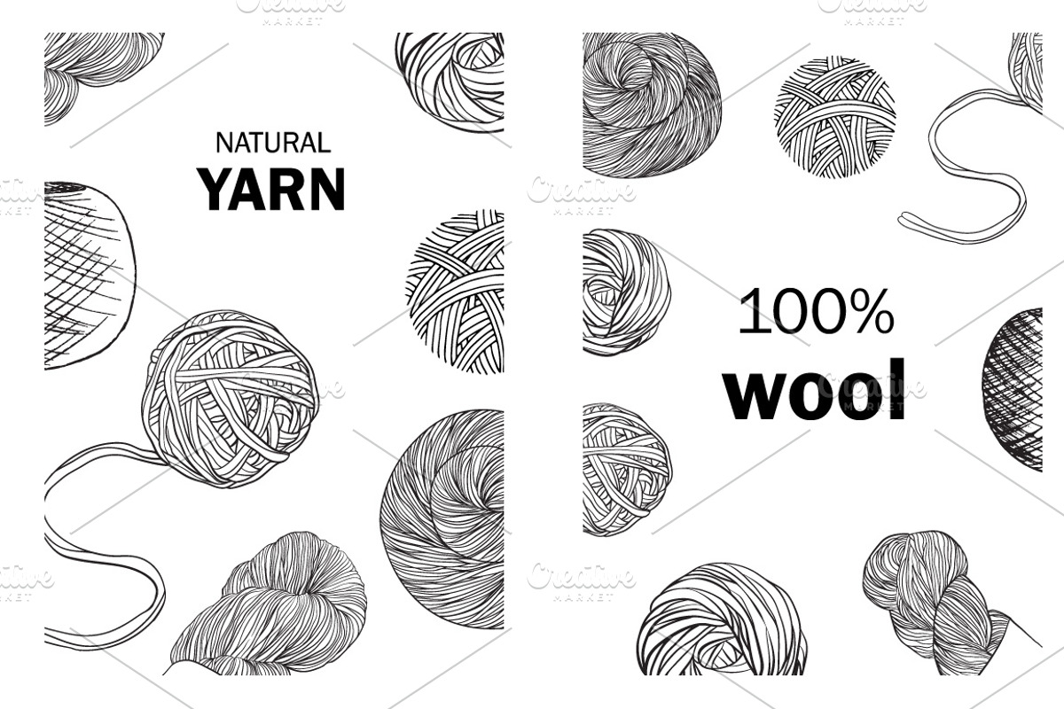 Hand drawn knitting elements, an Illustration by Lytvynenko Anna (Photo 3 of 5)