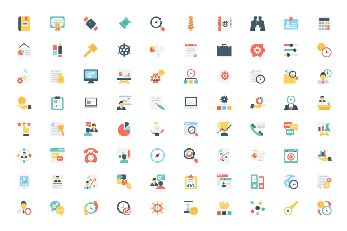 267 Flat Project Management Icons, a Duotone Icon by Vectors Market