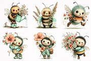 Whimsical Bees Clipart Bundle, an Illustration by DreamArtGraphic (Thumbnail 8 of 8)