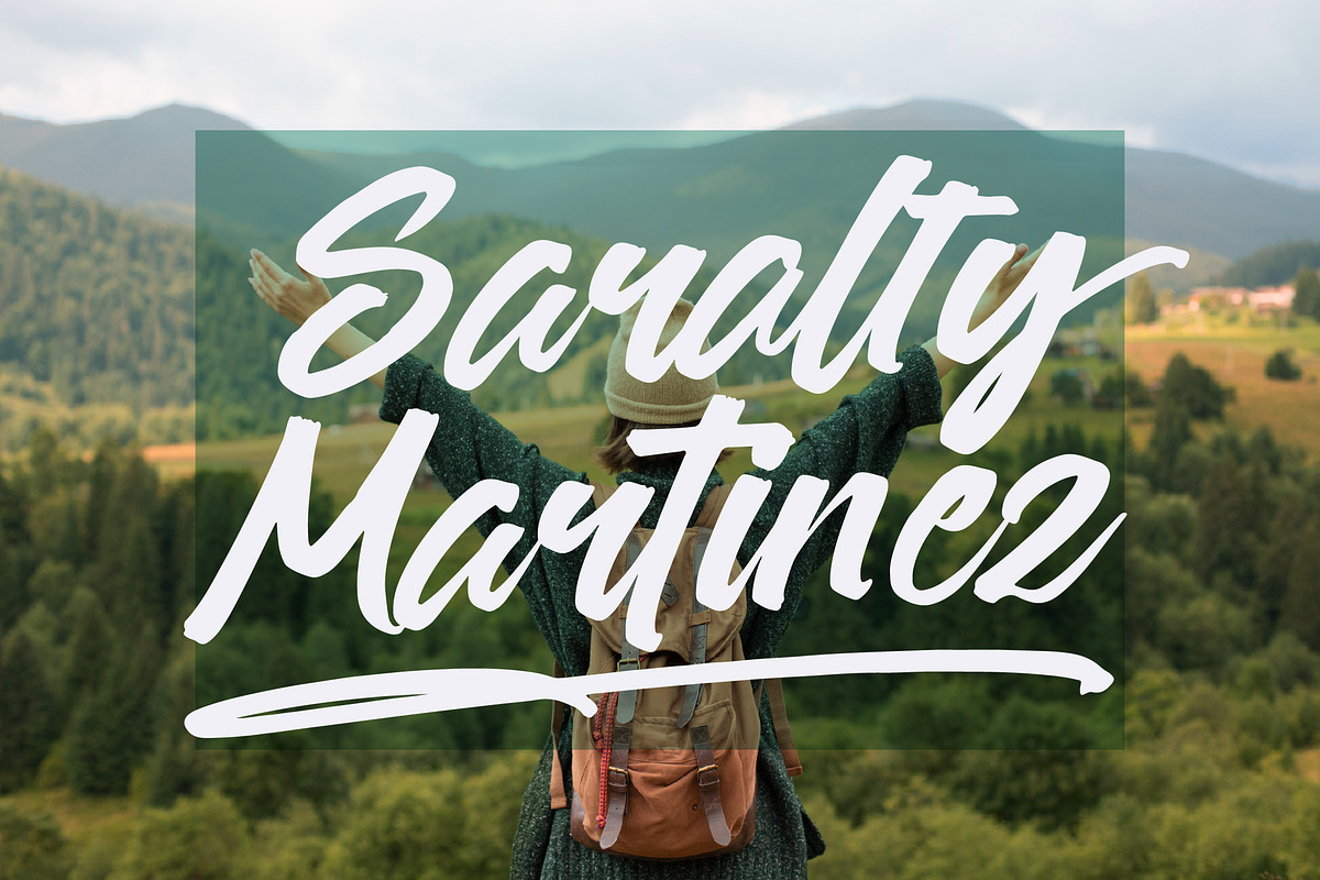 Sattyne Bregast Bold Brush Font Type, a Script Font by Letterena Studios Script (Photo 5 of 15)