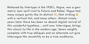 Intervogue, a Sans Serif Font by Miller Type Foundry (Thumbnail 2 of 14)
