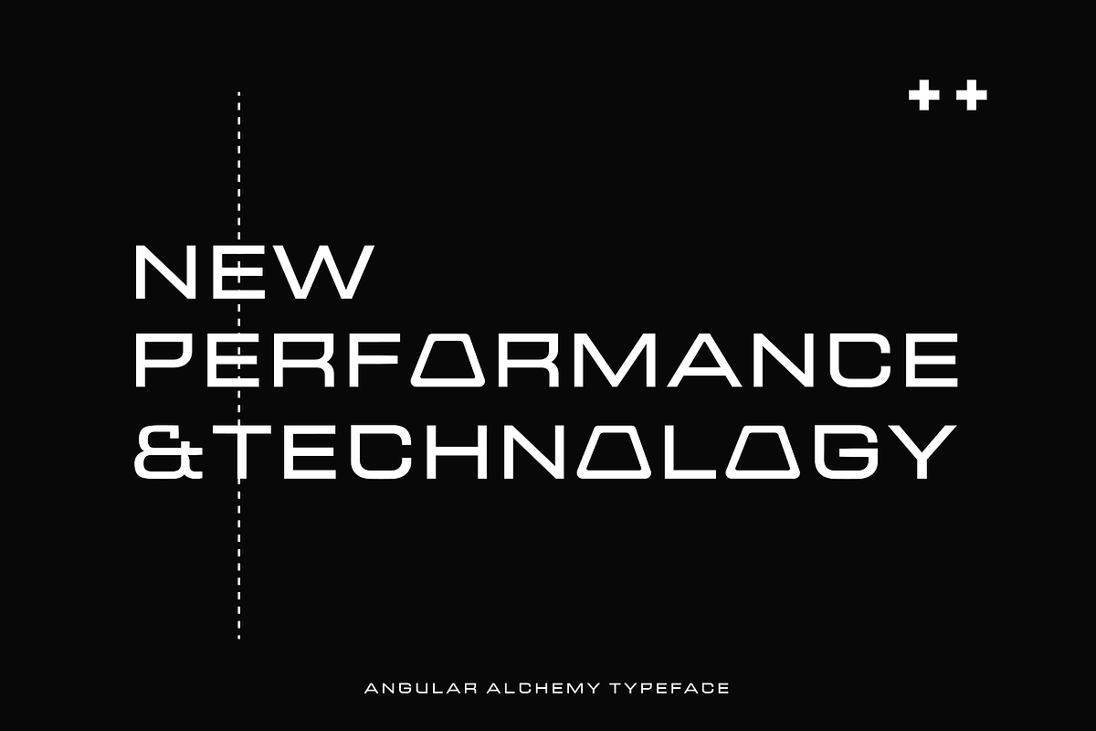 Angular Alchemy - Geometric Typeface, a Sans Serif Font by HipFonts