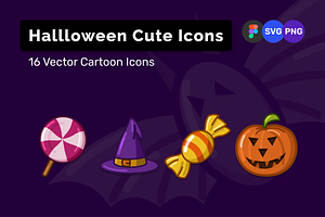 Hallloween Cartoon Icons