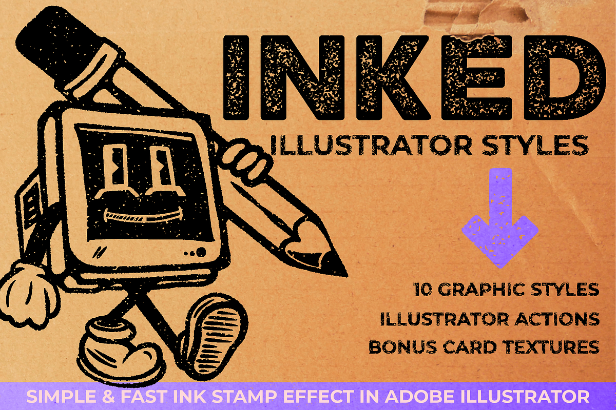 INKED Graphic Style & Text Effect, a Texture Graphic by Salty Sweet Creative (Photo 1 of 7)