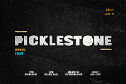 Picklestone, a Sans Serif Font by LetterStock (Thumbnail 1 of 7)