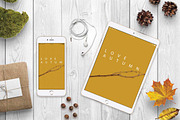 Mockup · Autumn ipad & iphone, an iPhone Mockup by Khryna Designs (Thumbnail 3 of 5)
