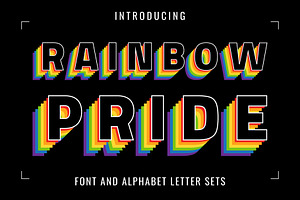 Rainbow Pride Color Font