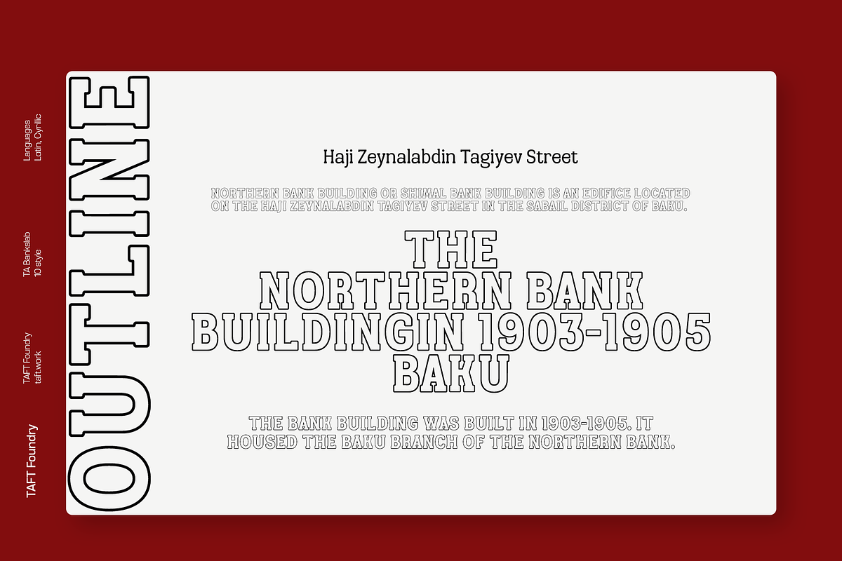 TA Bankslab Art Nouveau, a Slab Serif Font by TAFT Foundry (Photo 3 of 10)