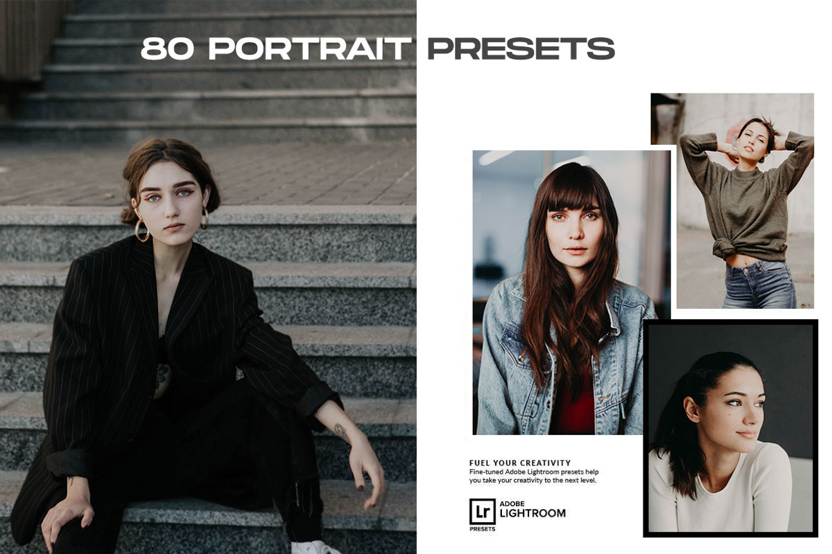 80 Portrait Lightroom Presets Bundle, an Action Add-On by CreativePresets.com (Photo 2 of 12)