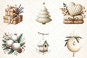 Nordic Christmas Clipart, an Illustration by DreamCafeArt (Thumbnail 4 of 6)