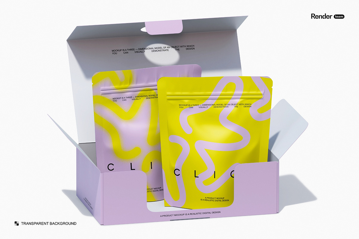 Matte Stand-Up Pouch Mockup Set, a Packaging Mockup by Renderteam (Photo 13 of 14)