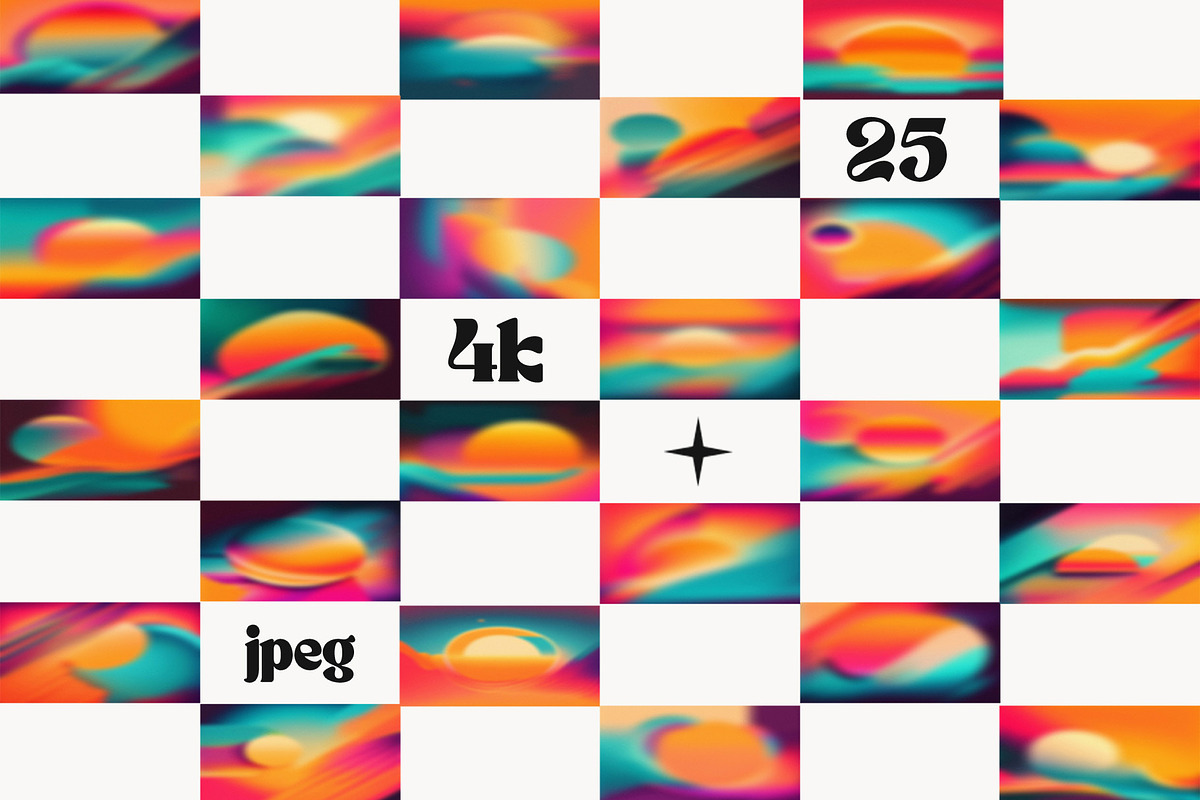 Retro Gradients Background Pack, an Abstract Photo by Vincit Design Co. (Photo 2 of 4)