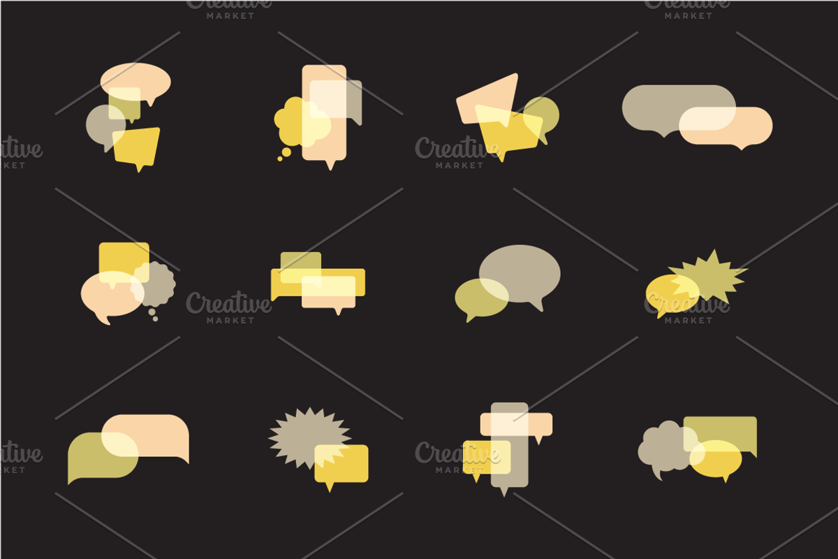 speech bubble icons, a Solid Icon by vekstok (Photo 3 of 5)