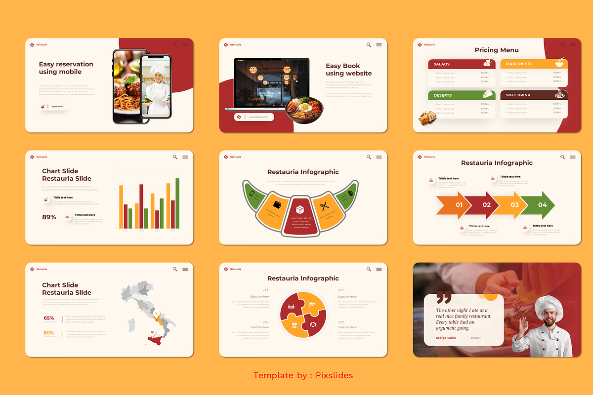 Restaurant Food Powerpoint, a Presentation Template by Pixslides (Photo 4 of 5)
