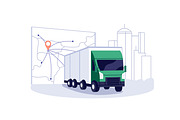 Cargo delivery concept set, a Transportation Illustration by PaperTrident (Thumbnail 4 of 7)