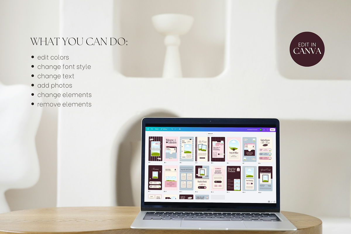Modern Instagram Stories Posts Canva, a Social Media Template by Branding Babe Co. (Photo 7 of 7)