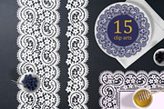 Set of 15 vector lace cliparts, a Pattern Graphic by Ajuga (Thumbnail 2 of 7)