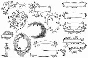 Procreate Banners and Ribbons, a Brush Add-On by AW Studios (Thumbnail 6 of 6)