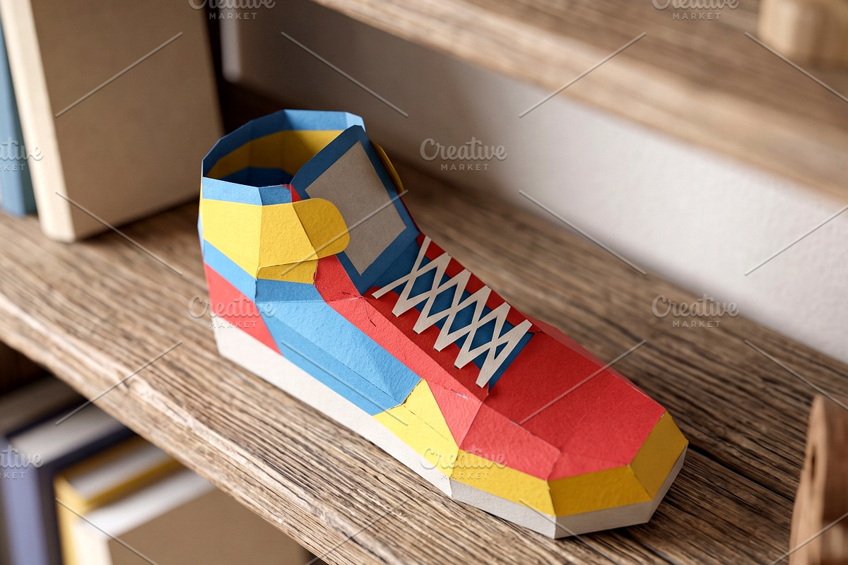 Sneaker shoes - 3d papercraft, a Card Template by PAPER amaze (Photo 2 of 6)