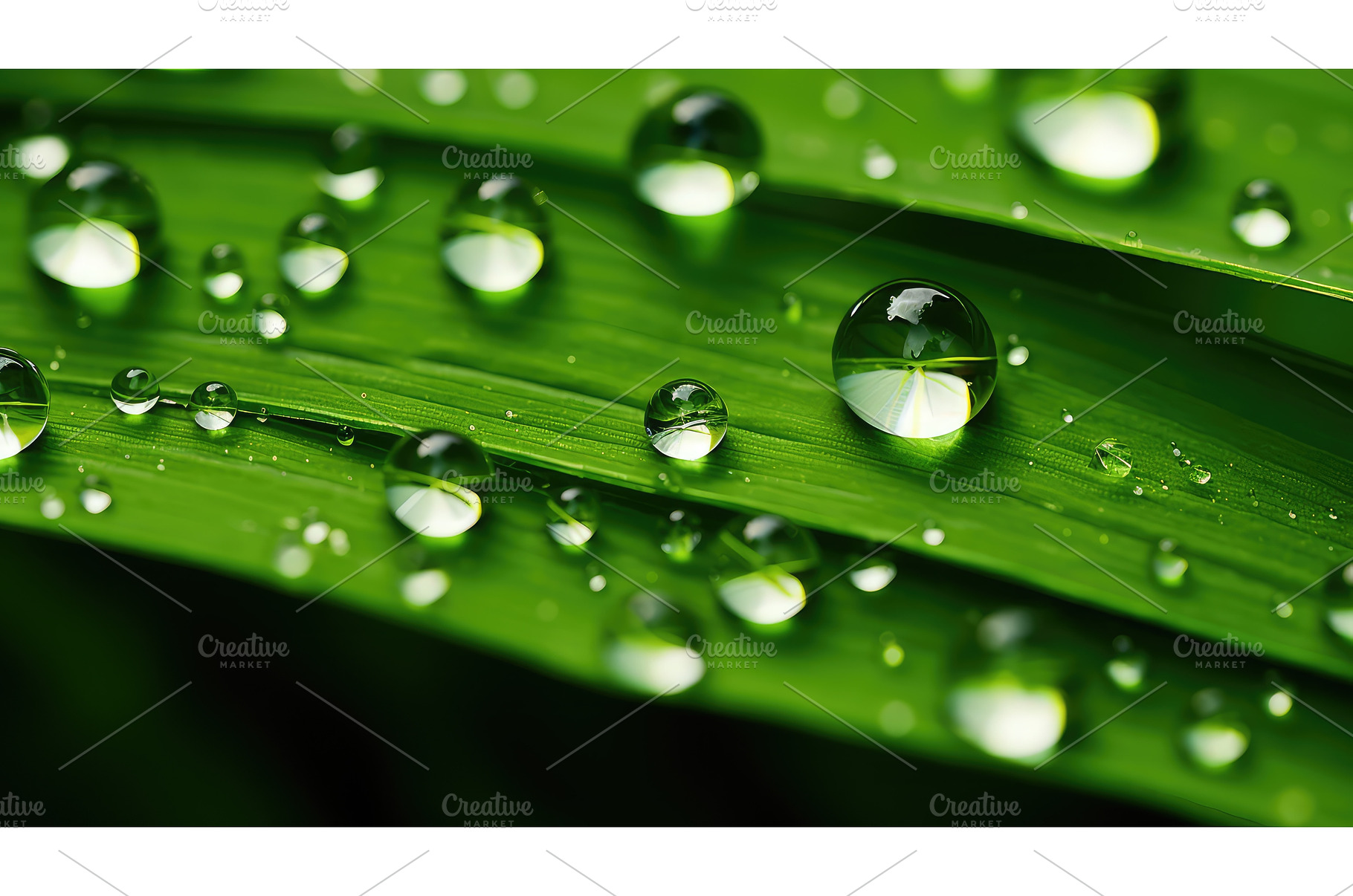 patterns green water droplets ai, a Nature Photo by pikepicture