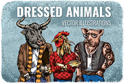 Dressed animals, an Animal Illustration by Steshnikova (Thumbnail 1 of 3)