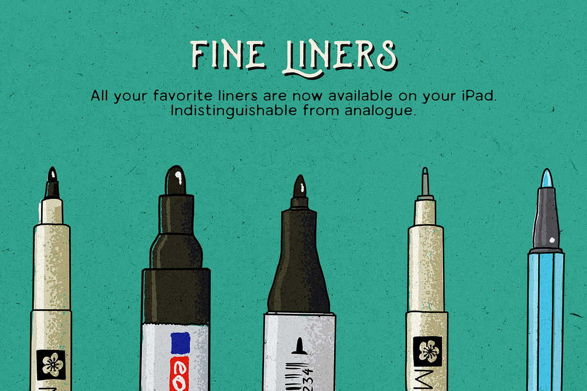 Procreate Fine Liners, a Brush Add-On by RadekBroz (Photo 2 of 10)