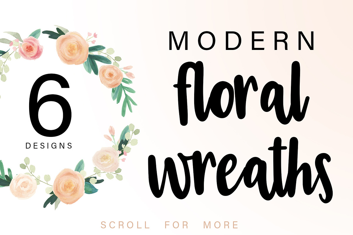 Rosa Moderna: Watercolor Floral Set, an Illustration by Aesthetic Printables (Photo 2 of 7)