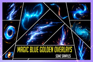 Magic Blue Golden Overlay Effects