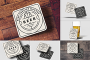 Beer Coaster Mock-up, a Merchandise Mockup by BLISS DESIGN (Thumbnail 1 of 5)