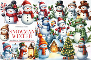 Snowman Winter Clipart, an Illustration by Designworld (Thumbnail 1 of 6)
